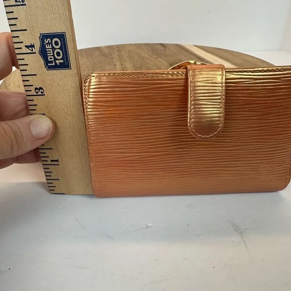 LOUIS VUITTON Epi Kisslock Wallet Authentic Custom Rose Gold